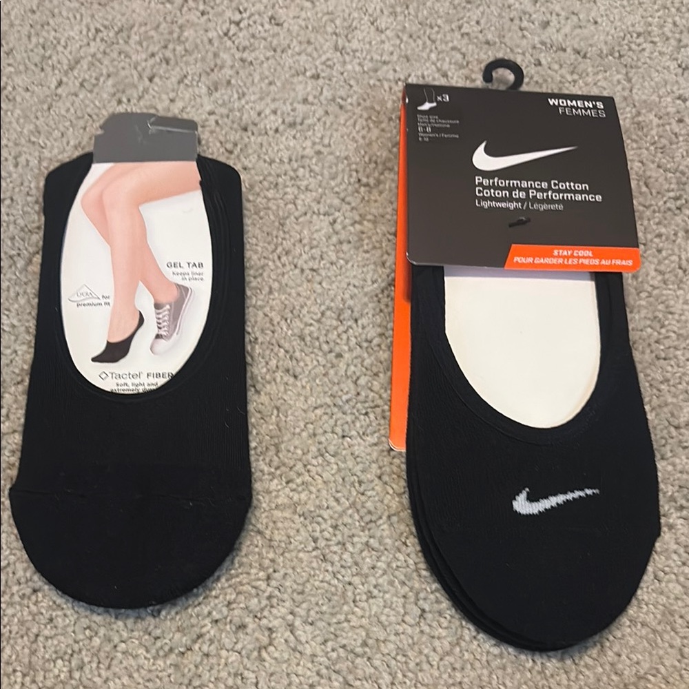 Nike Women's Performance Cotton No-Show Socks - Black